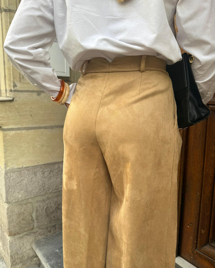 Pantalon en suédine