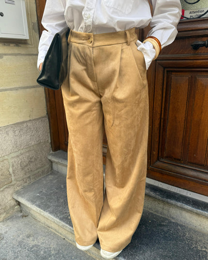 Pantalon en suédine
