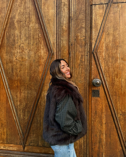 fourrure sans manches