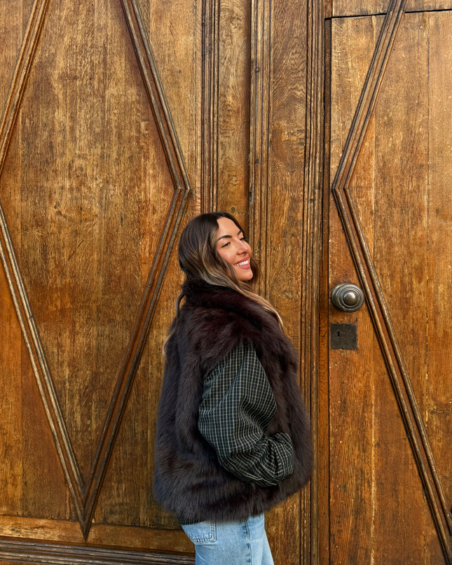 fourrure sans manches