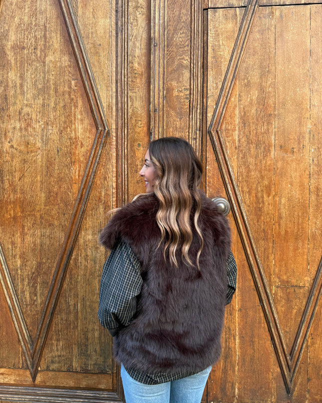 fourrure sans manches